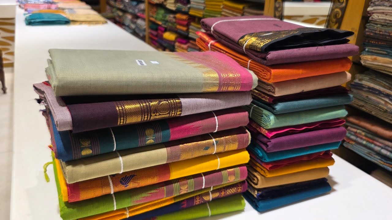 Tnagar Kanchipuram Pachaiyappas Pure Traditional Silk Saree Soft Silk Chettinad Cotton Rs.645 Sarees