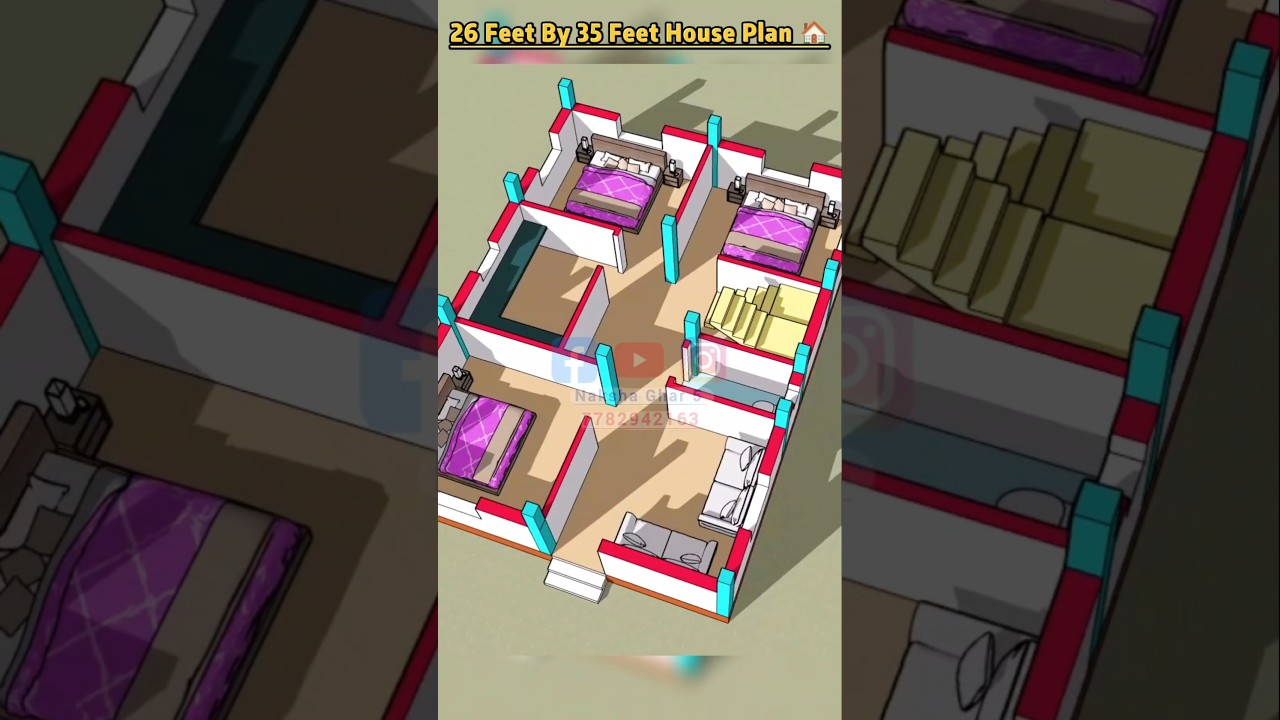 26 Feet By 35 Feet House Plan 