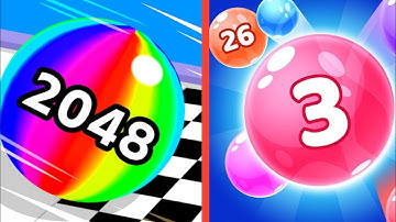 BALL 2048 vs MARBLE RUN 3D- TikTok Satisfying Mobile Games All Levels Android iOS Gameplay - Part#1