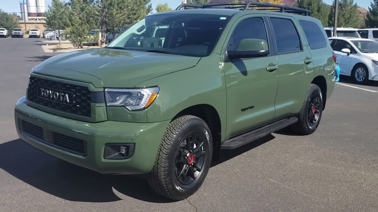 2020 Toyota Sequoia Trd Pro Army Green All New