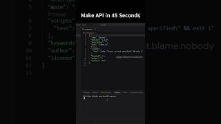 Your First API in 45 Seconds 🚀
