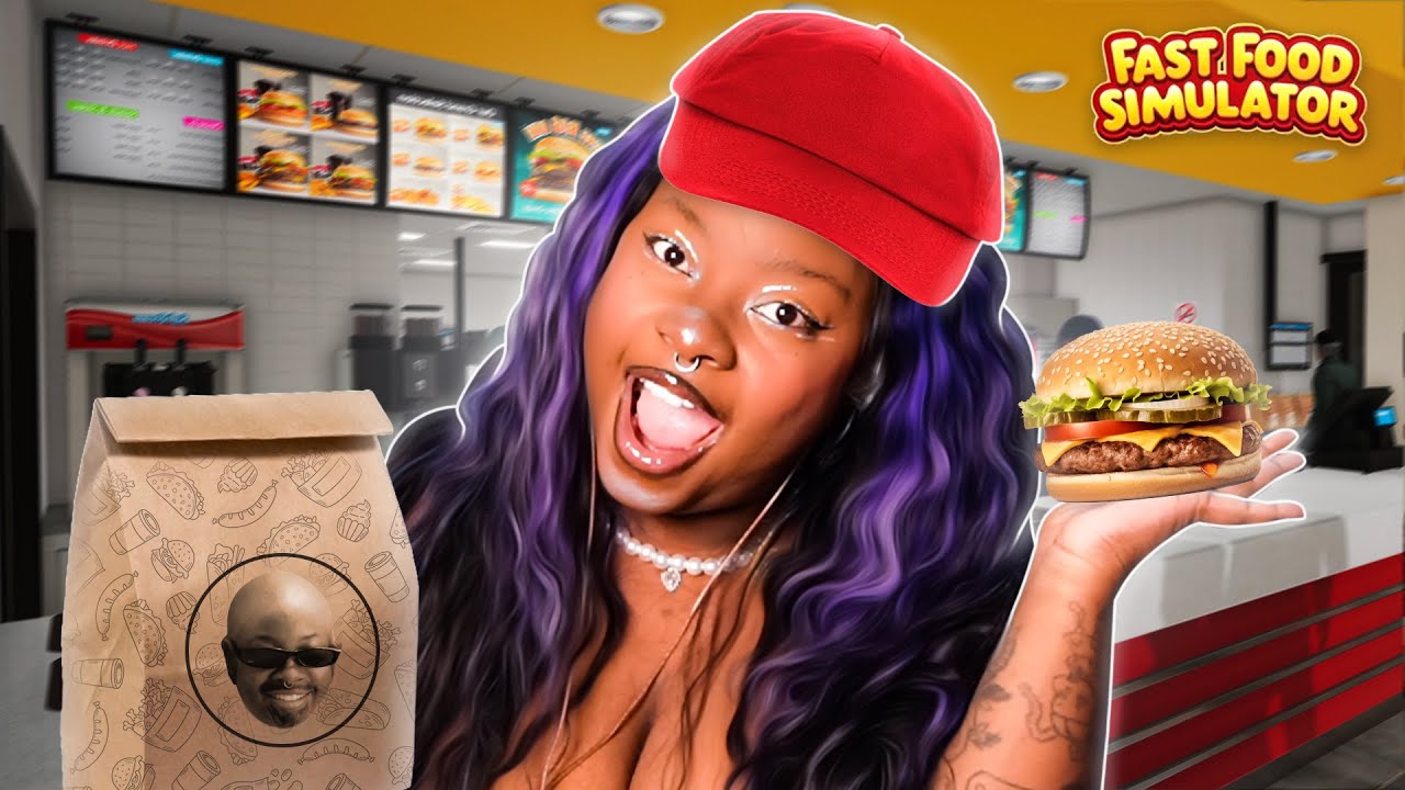 Jinkiwinkki jogando FAST FOOD SIMULATOR com Bastet, Carol & Ljoga