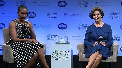 Laura Bush and Michelle Obama talk spotlight and c...