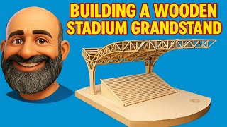 Building a Wooden Stadium Grandstand Model | DIY Architecture Project | Step by Step Build