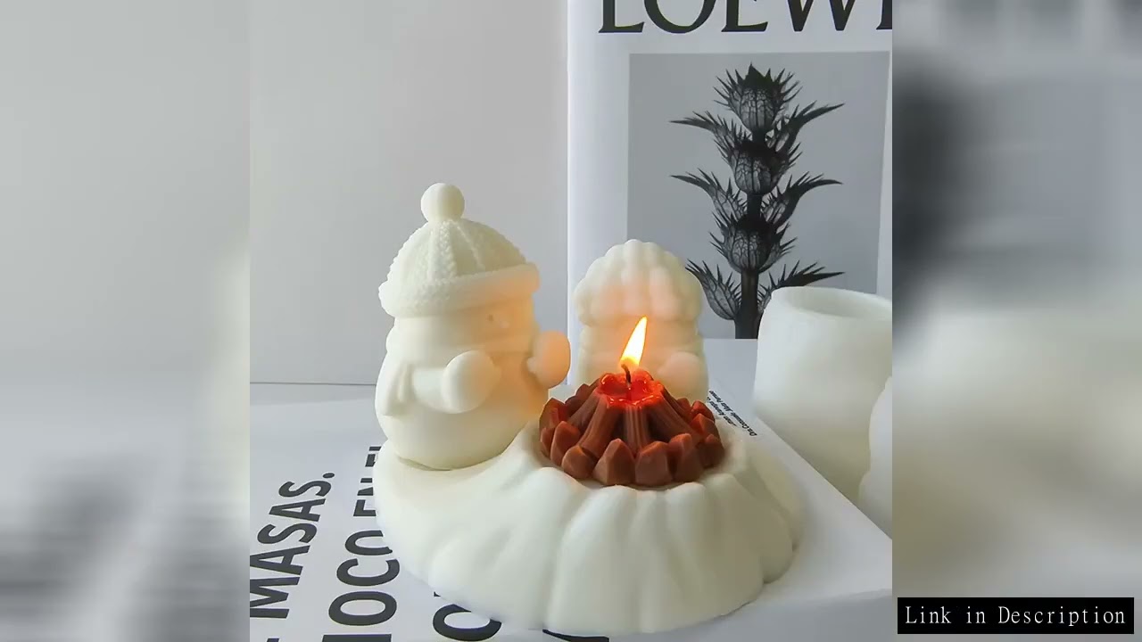 Creative Christmas Set Snowman Silicone Mold Handmade Gift Christmas Decoration DIY Aroma Candle Pla