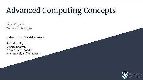 Web Search Engine | ACC Project | MAC | Fall 2021 | University of Windsor
