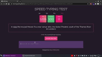JavaScript Typing Test Website