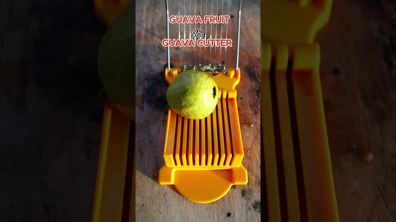 Как нарезать гуаву фруктами в шортах с ниткой