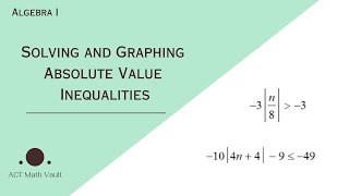 How to solve and graph absolute value inequalities quickly and simply!| ACT Prep| Algebra I