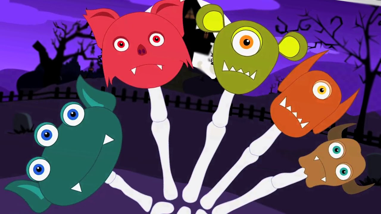 Monsters Finger Family | Scary Rhymes | Nursery Rhymes For Kids | Songs ...