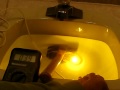 Hairdryer in bathtub myth 2  lightbulb underwater voltage probe