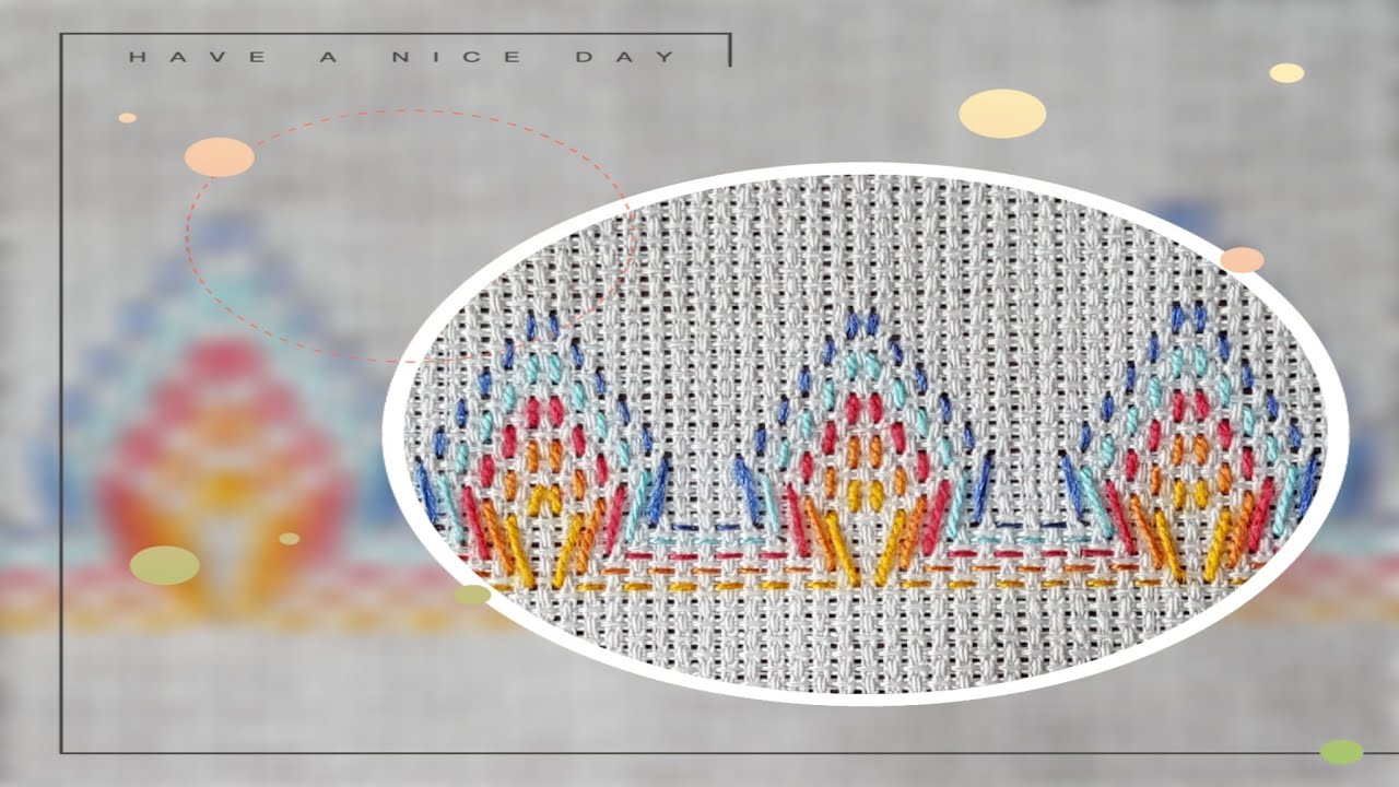 Swedish Weaving (Huck Weaving) for Beginners/ (Vagonite Embroidery)- pattern 7