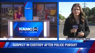 Suspect in custody after police chase