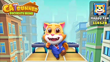 Cat Runner decorate home new update Run , jump and collect gold couns 😎