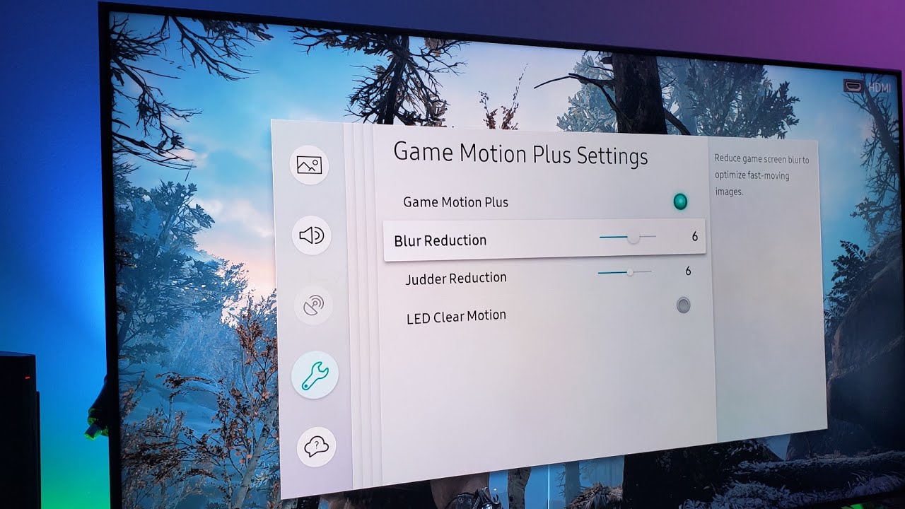 Adjusting Game MotionFlow on QLED Q8FN Samsung - YouTube