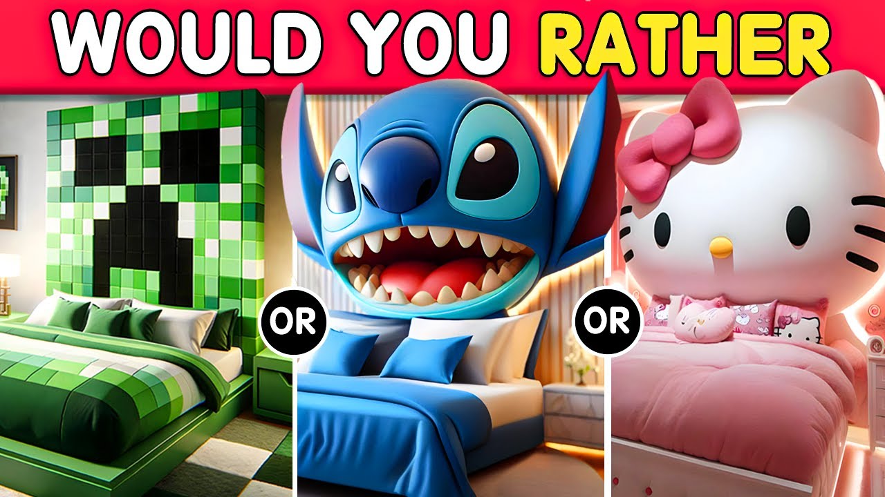 🔥 Что бы вы предпочли...? MineCraft, Stitch или Hello Kitty: постройте дом своей мечты 🏠🌈