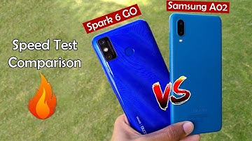 Samsung A02 vs Tecno Spark 6 Go Speed Test and Comparison 🔥