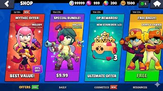 NEW BRAWL STARS UPDATE! Melody &amp; Angelo Skins, Star Box Opening, Free Rewards &amp; MORE! (SHOP OFFERS)