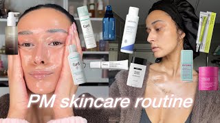 my step by step evening skincare routine - double cleanse, retinal & peptides
