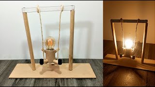 hacer LAMPARA columpio creativa manualidad decorativa lampara DECORATIVA FACIL
