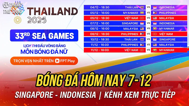 Lịch trực tiếp bóng đá hôm nay 7-12 | Singapore vs Indonesia SEA Games 33 | Xem ở FPT Play và VTV