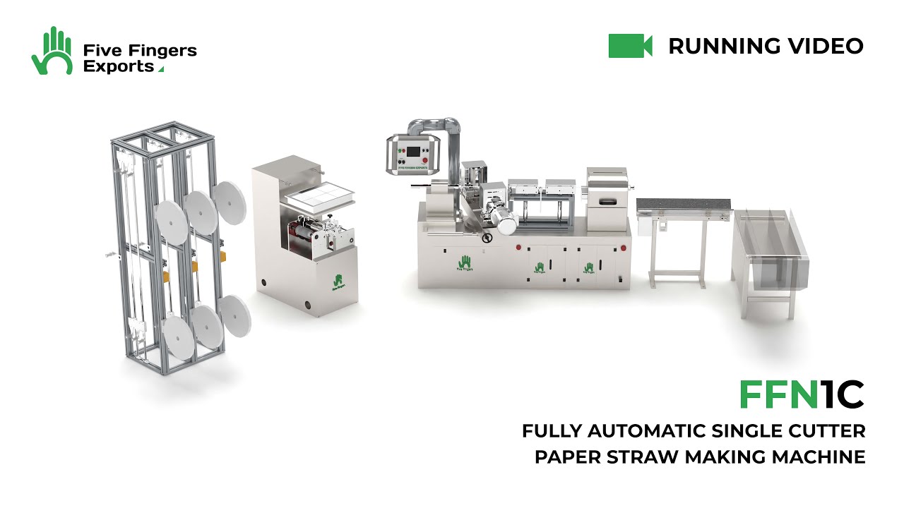 Paper Machine Running Single Cutter Paper Straw Machine Running at Pamex 2023 | High speed ...
