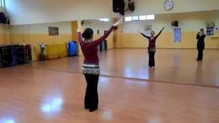 Group drum solo choreography for \