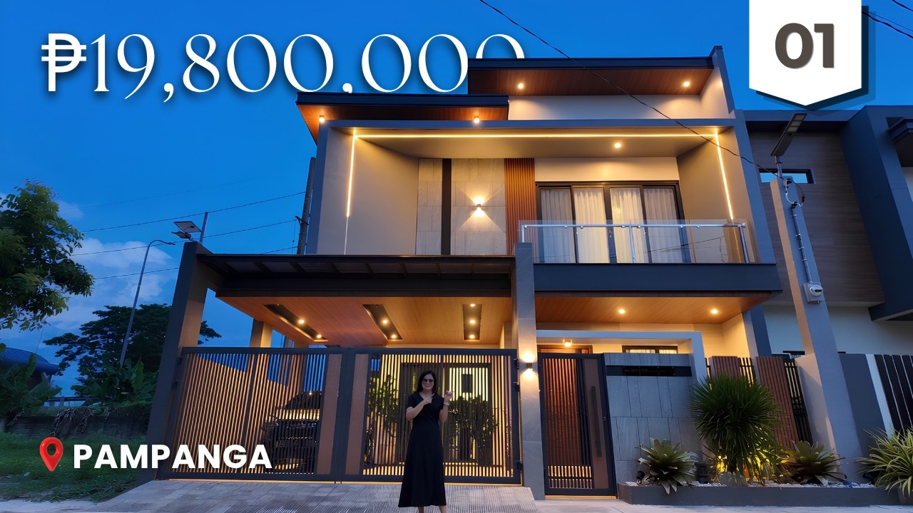₱19.8M Fully Furnished Modern Home Near Clark | House Tour (5 Bedrooms, 4 Toilet & Bath)