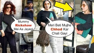Twinkle Khanna LEAVES Her Mother Dimple Kapadia Behind | Dimple Travels In Rickshaw