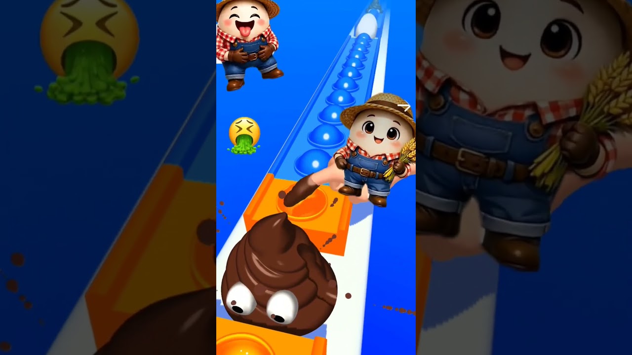 POOP vs EGG! The Funniest 3D ! 🤣💩🥚 Pop Runner 3D Fun #gaming #shorts #shortfeed #viralshorts 23
