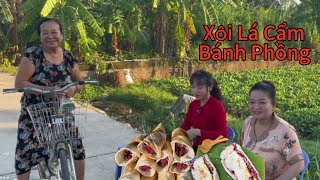 Cùng Mẹ Bán Xôi Lá Cẩm Bánh Phồng Cho Bà Con Ăn Sáng / Nhà Quê #345