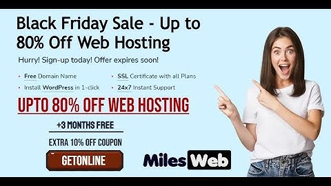Milesweb Black Friday Hosting Sale (2025) is Live- Get 80% OFF + 3 Months Free + Free Domain