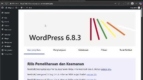 Video hasil instalasi WordPress 