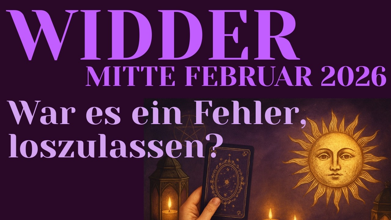 ♈Widder MITTE FEBRUAR 2026❤️Eine zweite Annäherung bringt Klarheit in eine offene Geschichte.