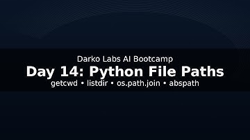 AI Bootcamp Day 14 – Python File Paths: getcwd, listdir, join & abspath