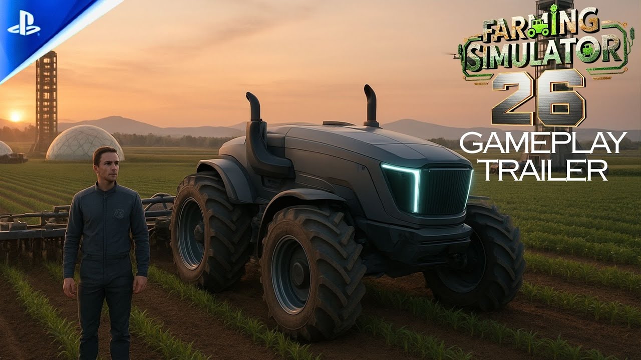 Farming Simulator 26 gameplay tractor in field
