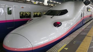 [E4 MAX] JR Niigata Station Shinkansen Lines 13 and 14 Home Escalator Up Mitsubishi