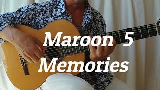 Maroon  5  - Memories - fingerstyle  guitar  cover  by  Manol  Raychev