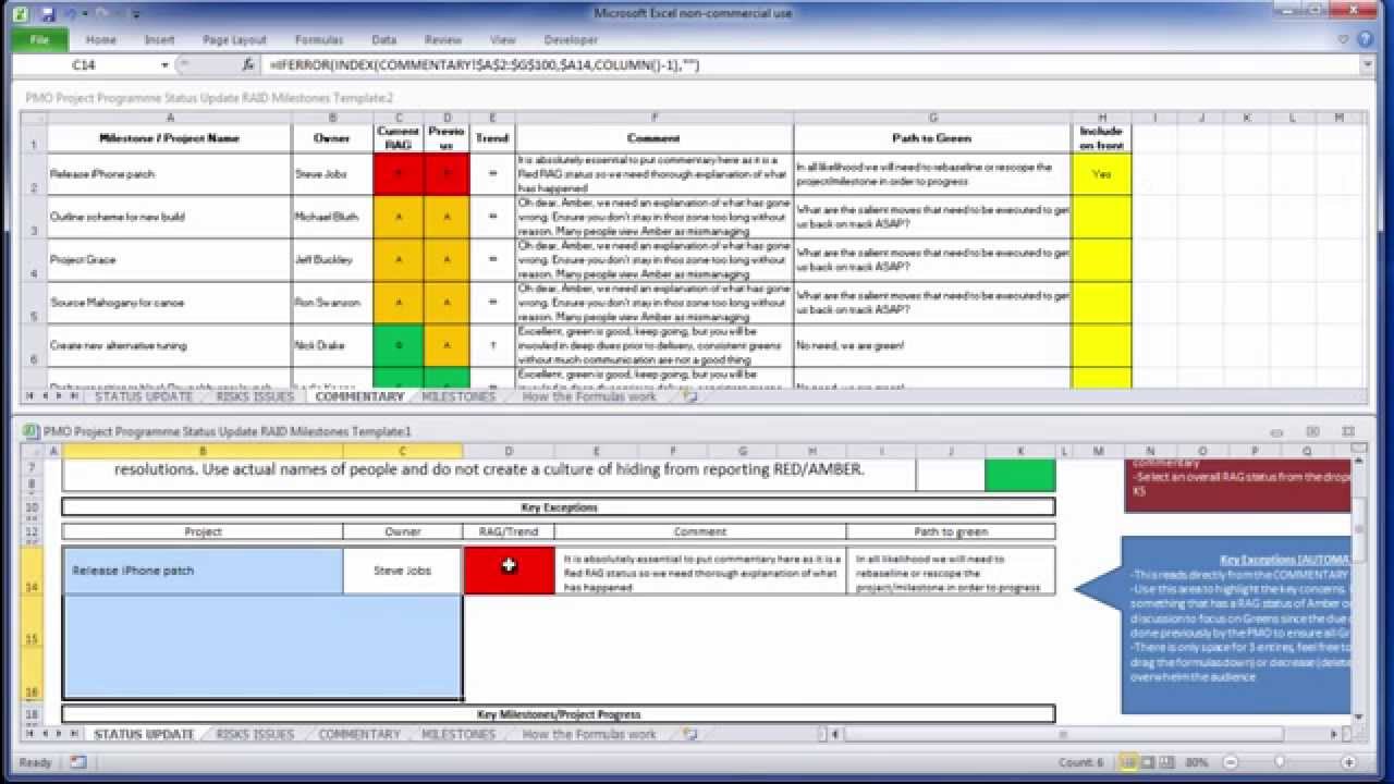 Project Update Template Excel from i.ytimg.com