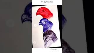Cross Hatching drawing of Birds#shorts #art #artwork #like 👍❤️