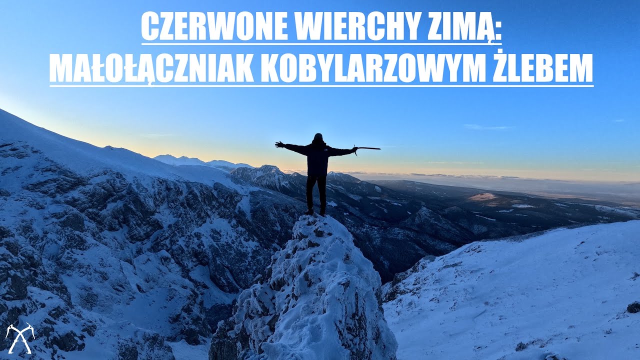 Tatry - Czerwone Wierchy zimą - Małołączniak Kobylarzowym Żlebem