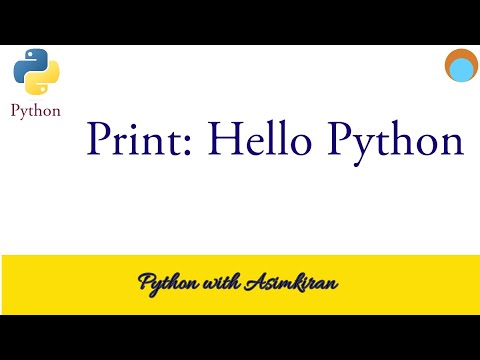 Python 1.1: Print Hello Python