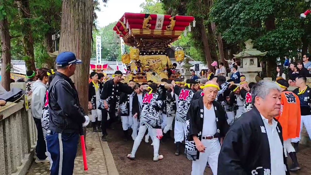 令和7年岩壺神社秋祭り滑原屋台本宮宮入2