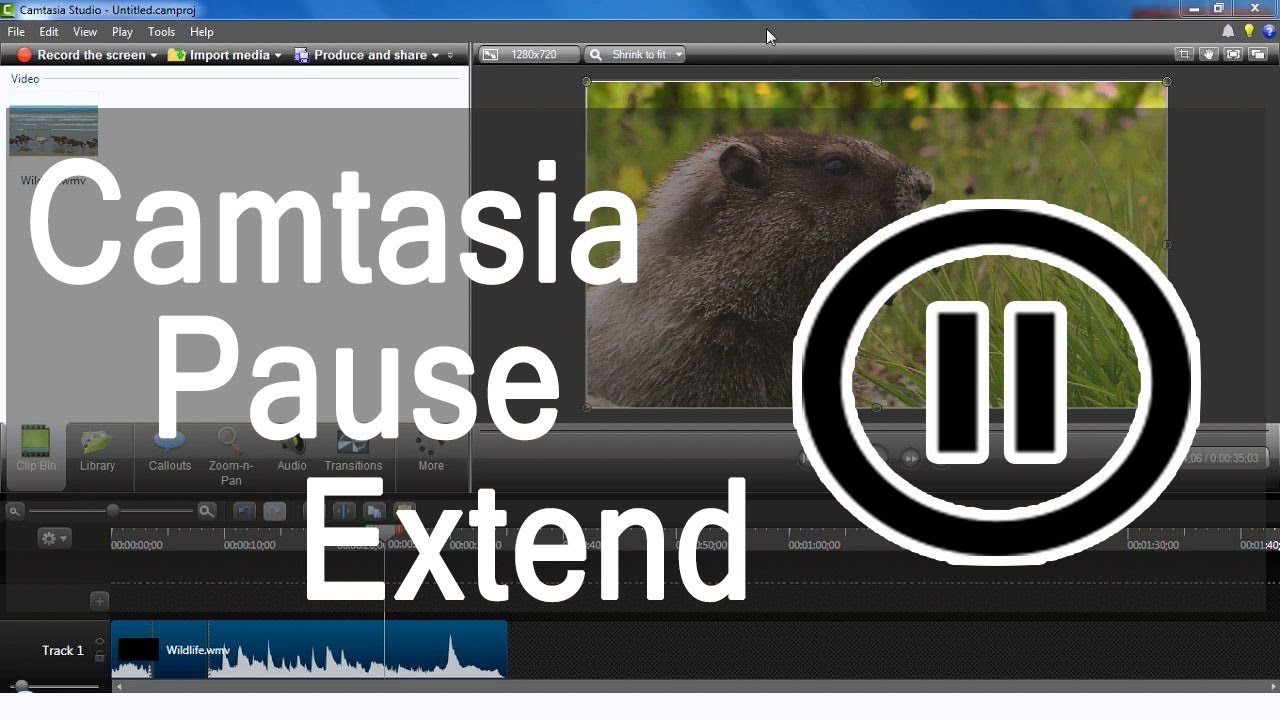 Camtasia Cara Mem Pause Freeze jeda Pada Video 