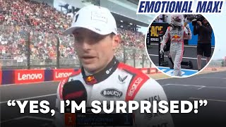 Max Verstappen SURPRISED and EMOTIONAL Reaction after Pole Position in Japanese GP