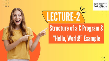 Lecture 2: Structure of a C Program & Hello World Ex | Learn C Programming | Whiteboard Tech Academy