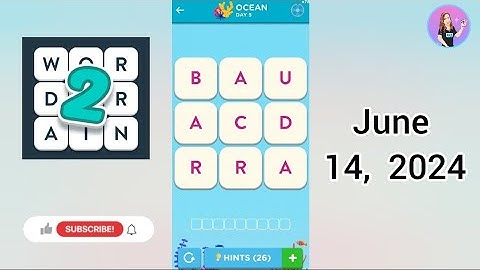 WordBrain 2 Ocean Event Day 5 June 14, 2024 Solution