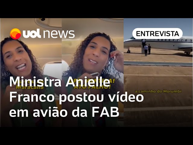 Ministra Anielle Franco viaja em jatinho da FAB para estar na final da Copa  do Brasil no domingo