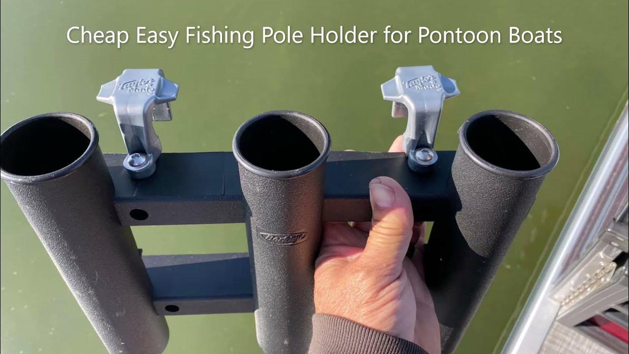 Cheap Pontoon Boat Fishing Pole Rod Holder Mount Easy to Make