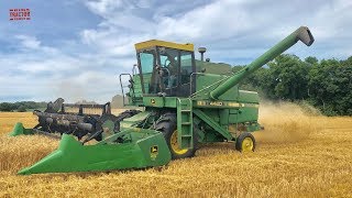 John Deere 4420 Combine Harvesting Wheat